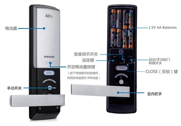 三星刷卡密码锁H635 家用电子指纹锁