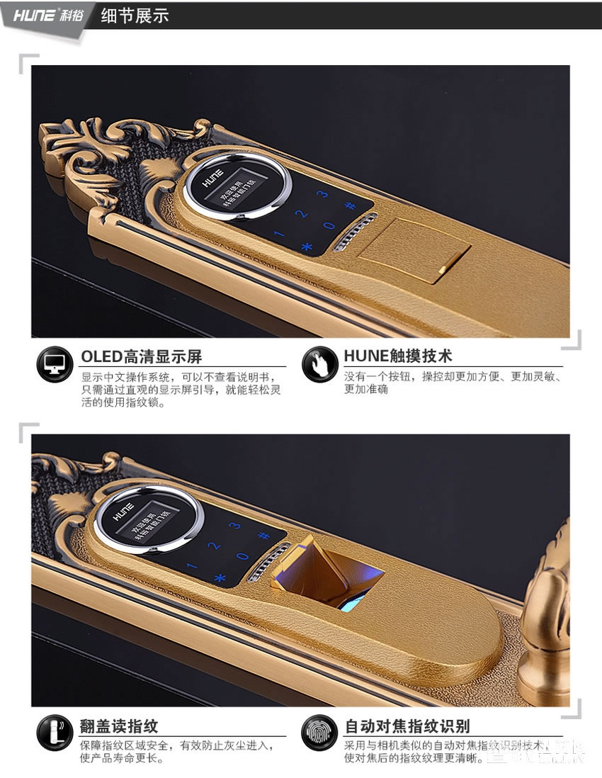 科裕别墅智能锁039-6-F 大门防盗门锁