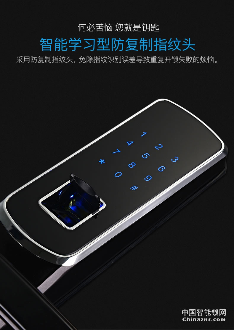 YGS杨格指纹锁家用防盗门电子指纹密码锁智能锁家用电子门锁8863