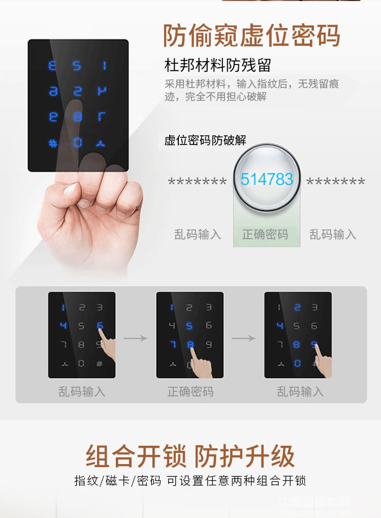 尊爵智能锁 智能生物指纹密码锁 欧式防盗指纹锁