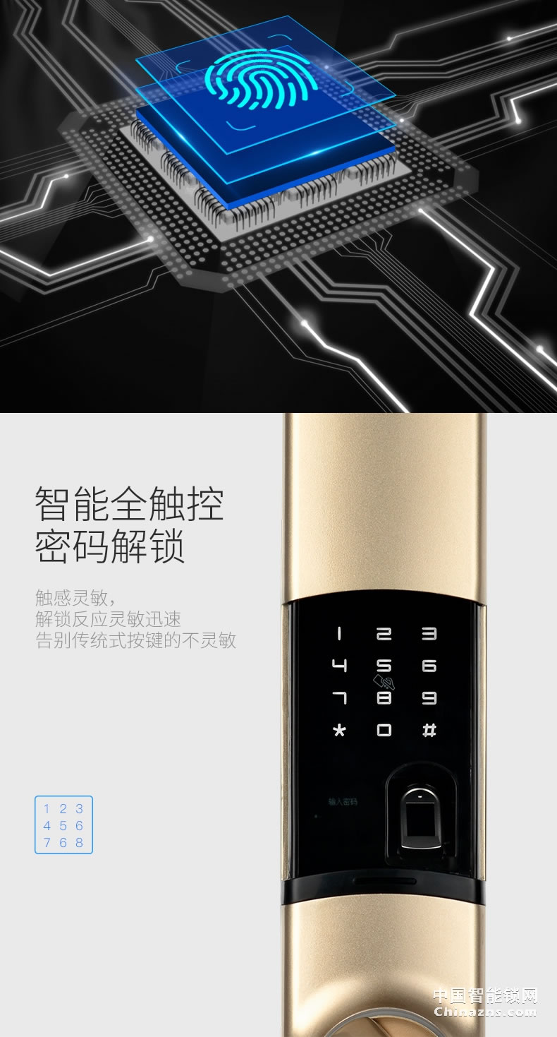 YGS杨格智能锁密码锁 指纹锁家用防盗门 电子门锁 Z1-D