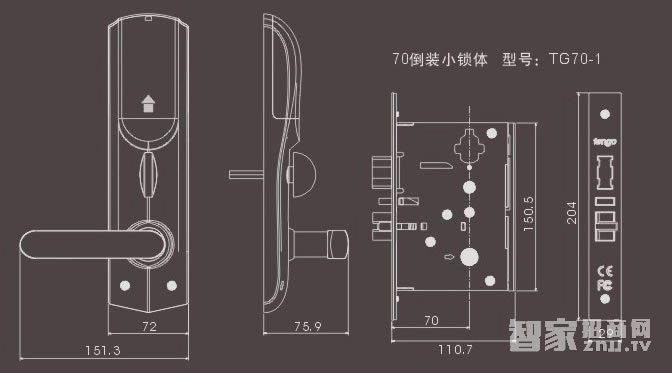 天固智能锁指纹锁 家用指纹锁电子锁