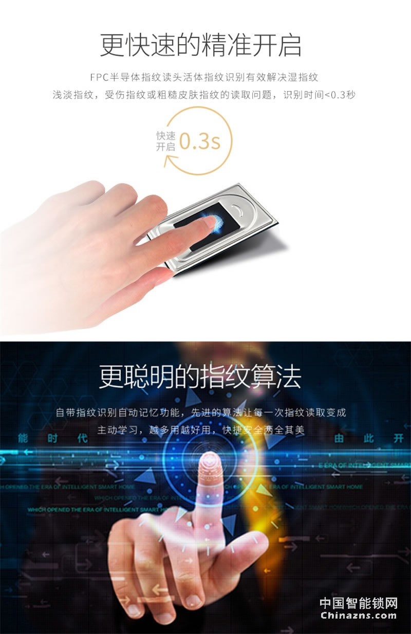 邦派家用指纹锁密码锁 大门锁智能防盗门锁