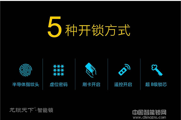 龙锁天下红外感应指纹锁 全自动智能门锁