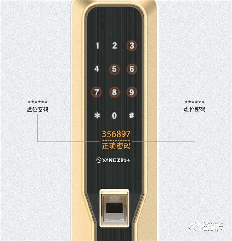 扬子智能锁 S9家用直板半自动智能锁