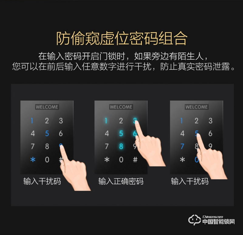 阿波罗智能锁 智能家用指纹门锁 防盗智能刷卡锁