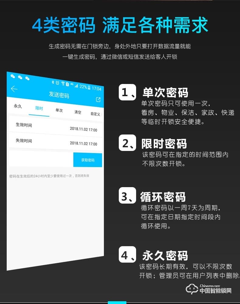 创达至诚指纹锁 防盗门公寓密码锁 直板指纹密码锁