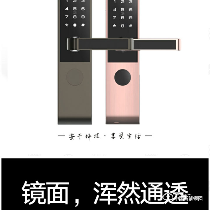 安享指纹锁 小滑盖指纹密码锁 防盗门智能门锁