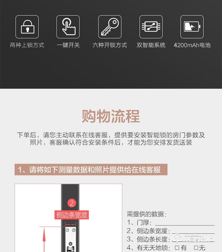安享指纹锁 直板指纹密码锁 家用防盗门智能锁
