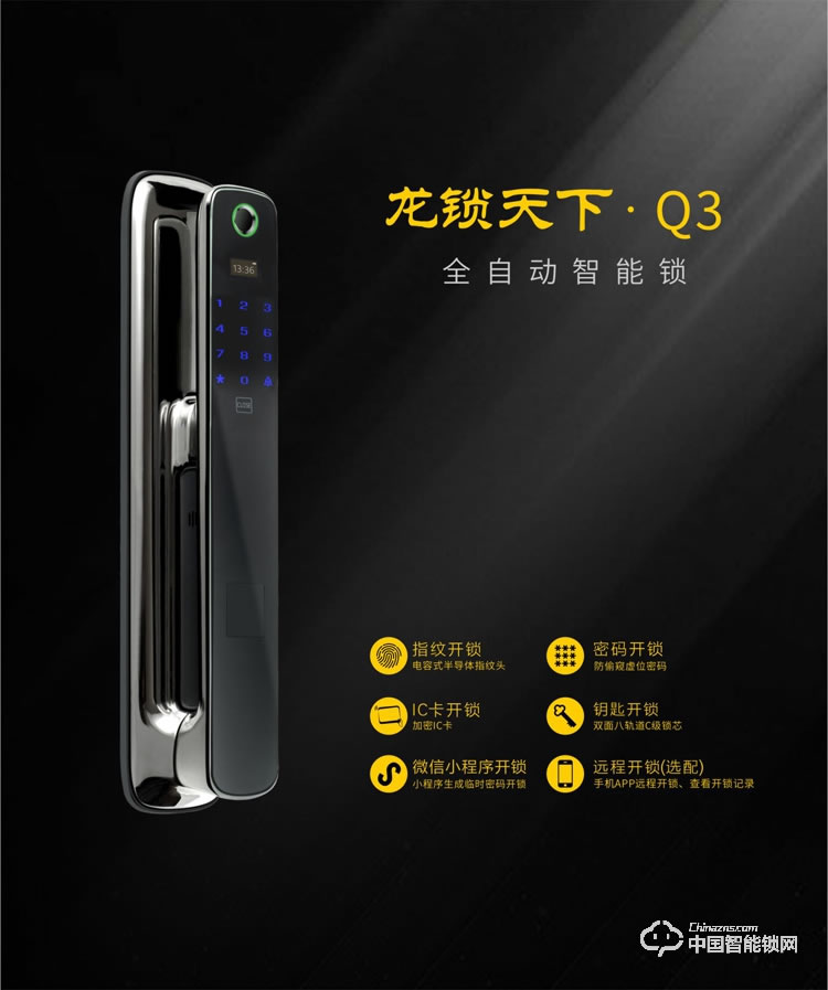 龙锁天下智能锁 指纹锁 密码锁 防盗门锁Q3