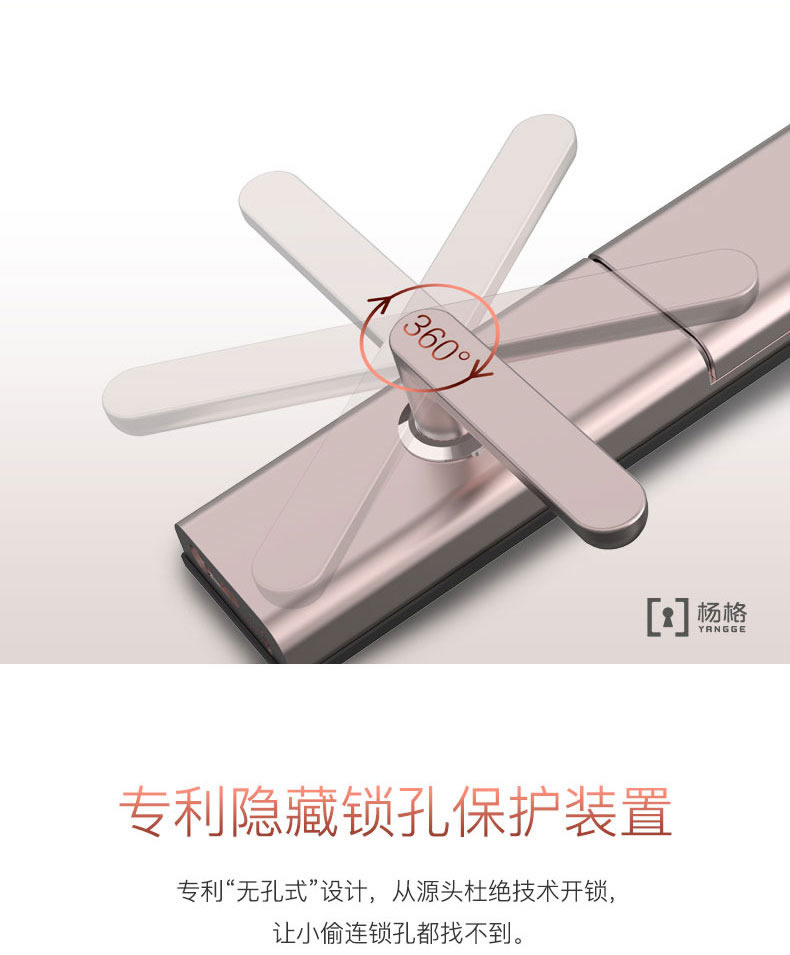 杨格指纹锁 家用防盗门指纹锁密码锁刷卡锁
