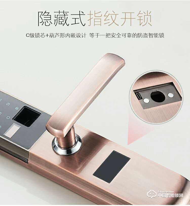 智得利智能锁 家用指纹锁 防盗门电子密码锁A-635
