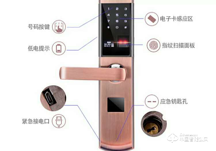 智得利智能锁 家用指纹密码锁 防盗门电子刷卡锁A-625