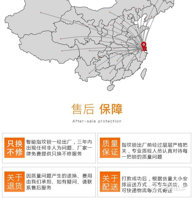 普利多智能锁 直板指纹密码锁 防盗门智能锁