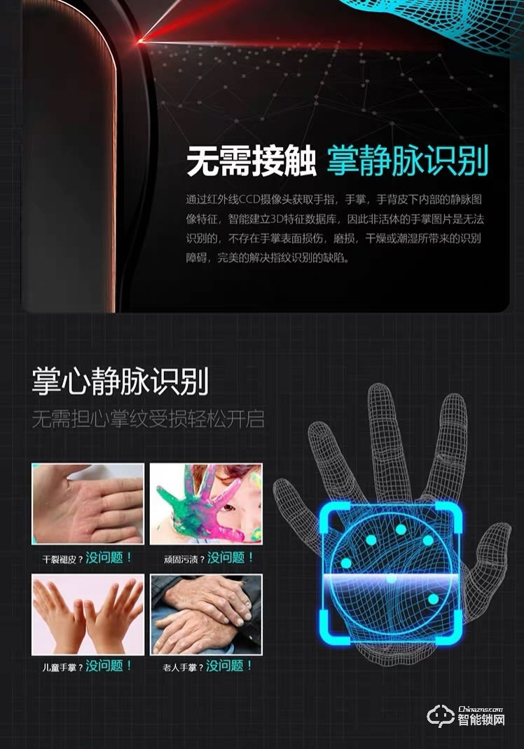 吉斯盾智能锁 LZ-R200面部识别智能锁