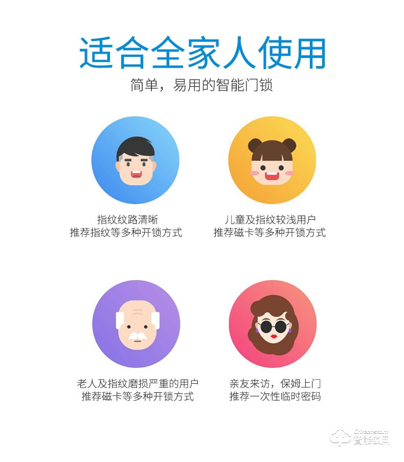 众家安指纹锁 家用智能锁电子密码锁