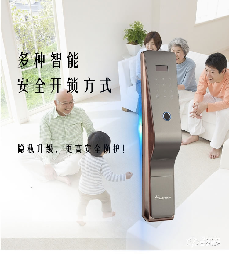 顶吉智能锁 TOP300Q指纹锁密码锁电子门锁