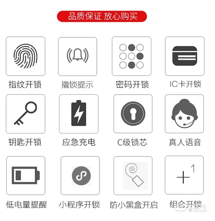 顶吉智能锁 TOP300Q指纹锁密码锁电子门锁