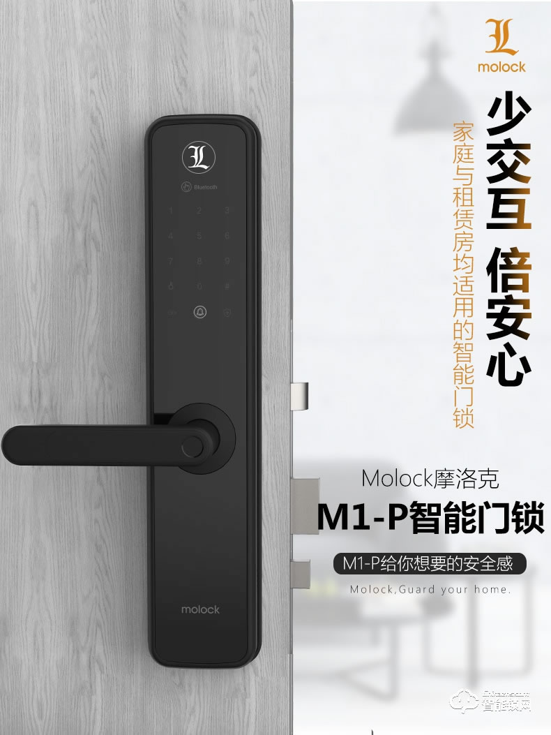 居顶指纹锁 家用防盗门智能锁磁卡锁
