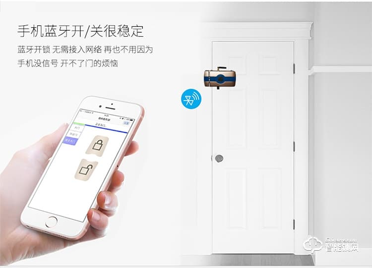 居顶指纹锁 手机APP远程锁家用办公大门锁