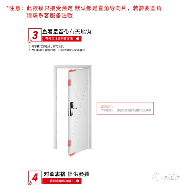 居顶指纹锁 智能感应门锁