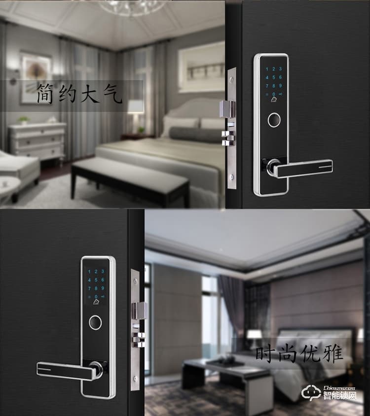 居顶指纹锁 远程APP智能感应锁