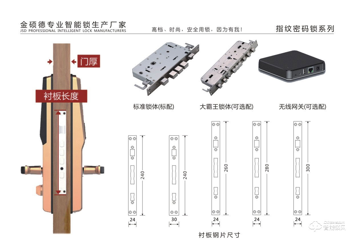 金硕德智能锁 M809智能密码锁