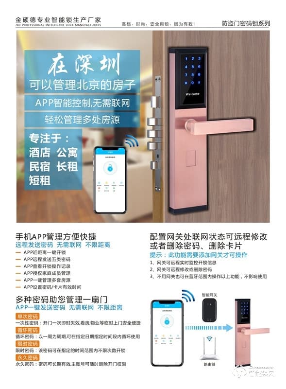 金硕德智能锁 619防盗门密码锁