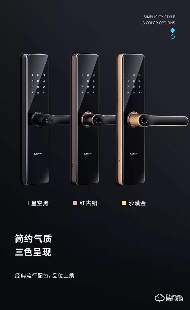 凯迪仕智能锁 S100时尚直板一握开智能锁