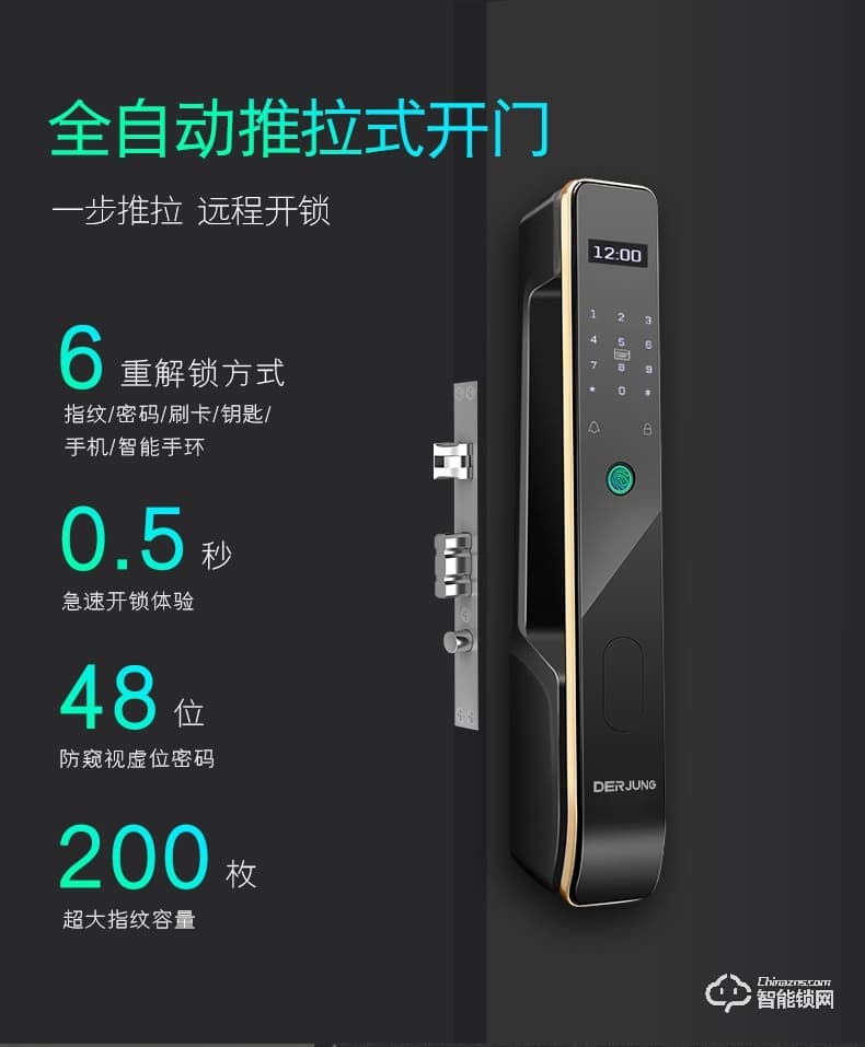 典匠智能锁 F6pro高档小区别墅全自动智能指纹锁