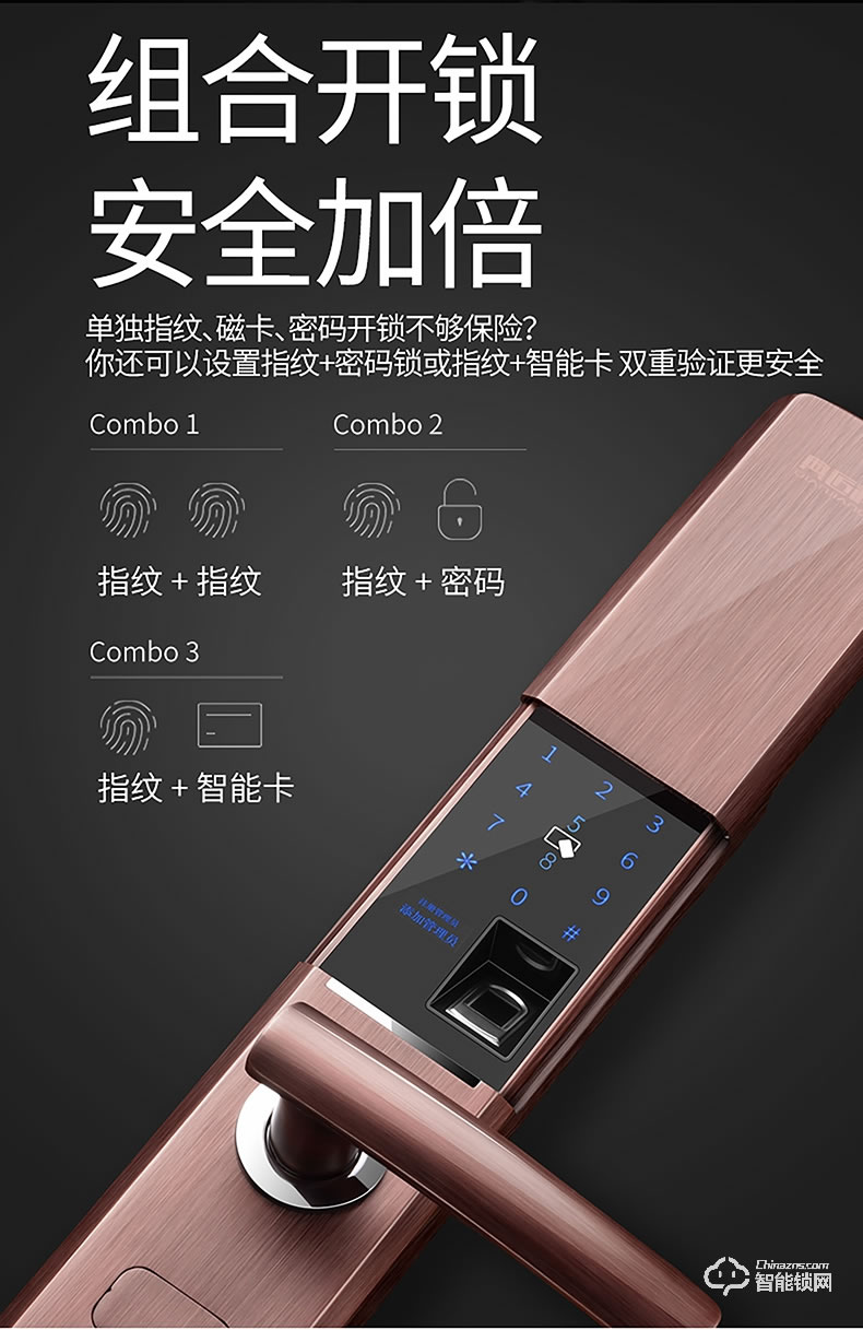 典匠智能锁 6012S时尚滑盖大门锁刷卡感应密码锁