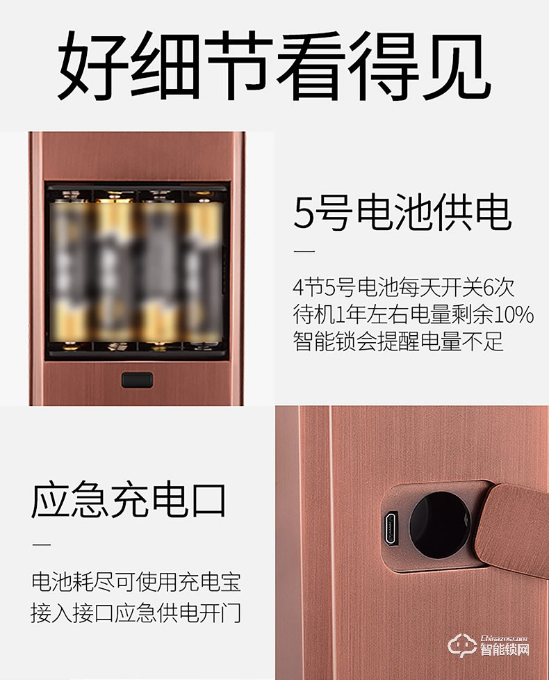 典匠智能锁 6012S时尚滑盖大门锁刷卡感应密码锁