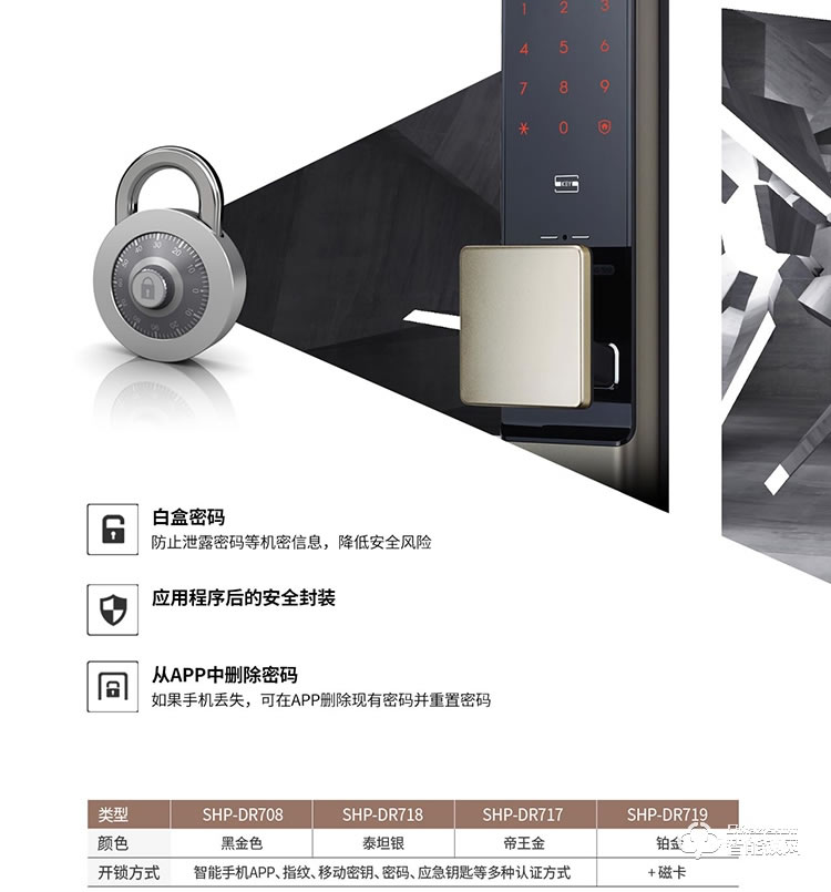 三星智能锁 SHP-DR719全新一代物联网智能锁