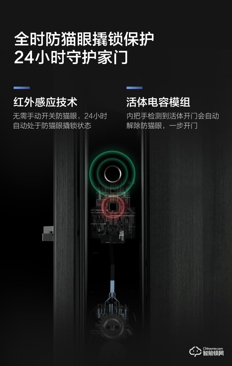 鹿客智能锁 P1推拉款家用防盗门电子门锁密码锁