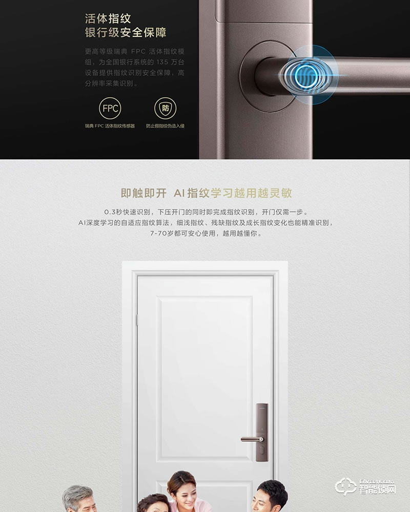 联想智能锁 R2 WiFi网络尊享版智能锁