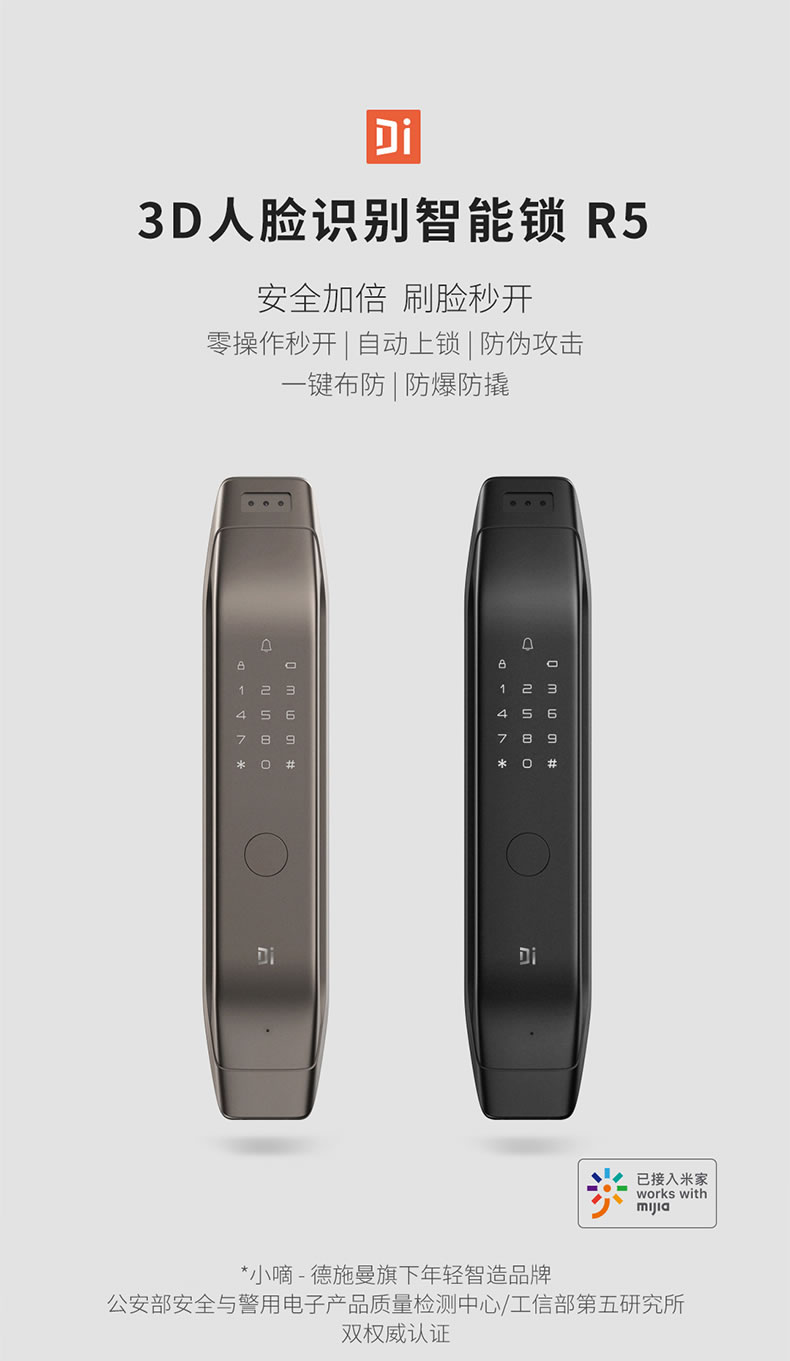 德施曼智能锁 R5人脸识别全自动智能门锁