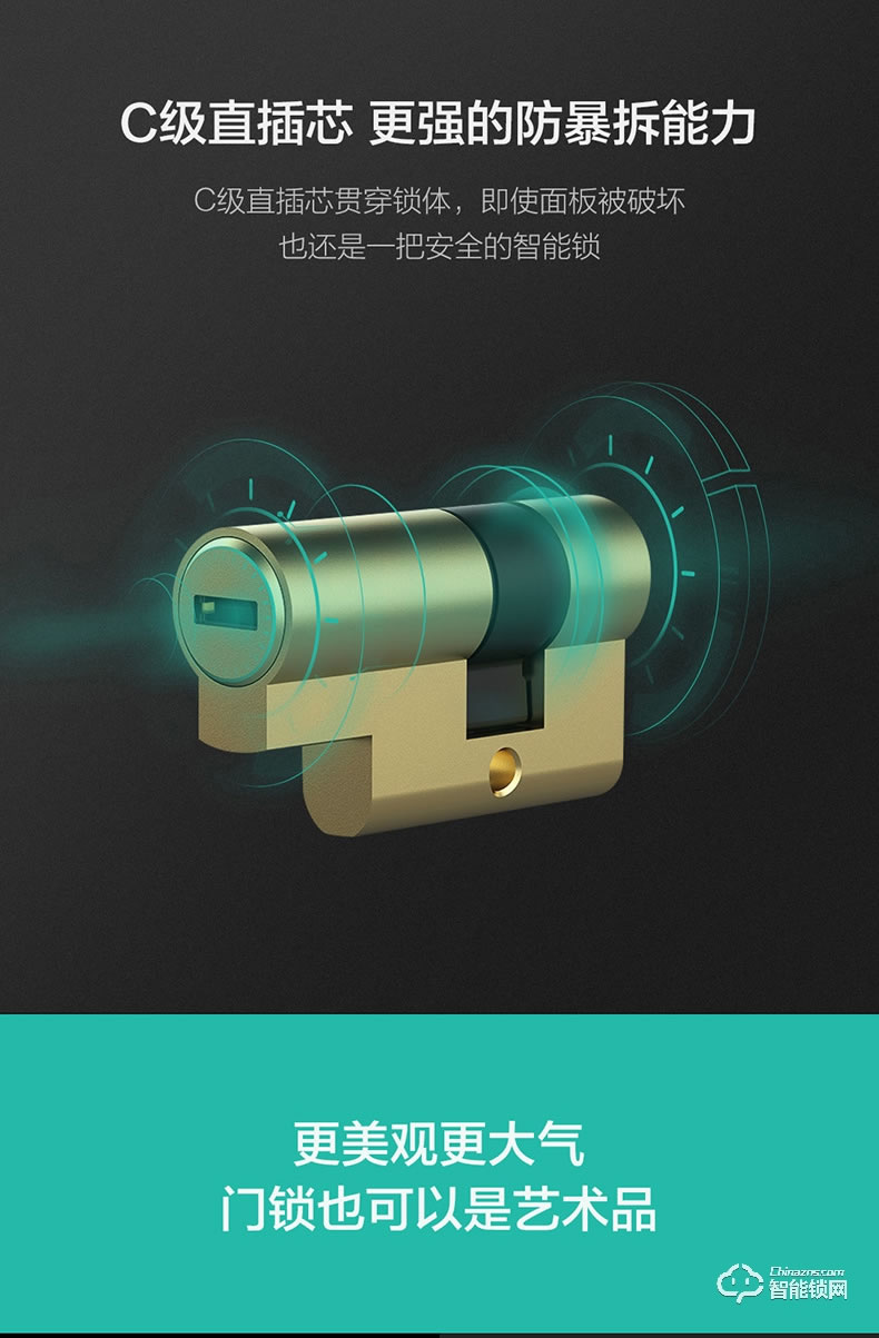 鹿客智能锁 Classic 2S全自动直插芯指纹锁