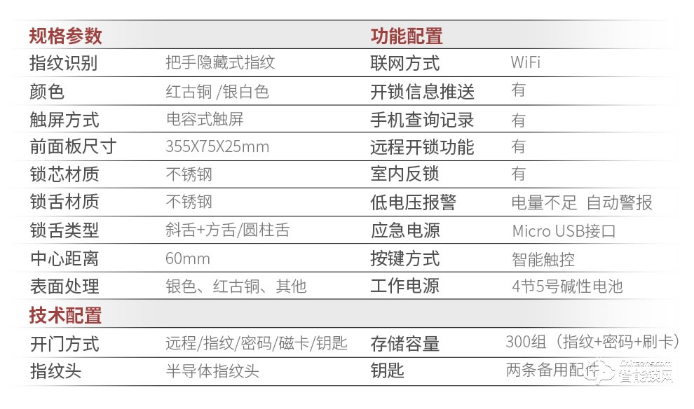 玥玛智能锁 W8新款指纹密码锁入户大门防盗门锁
