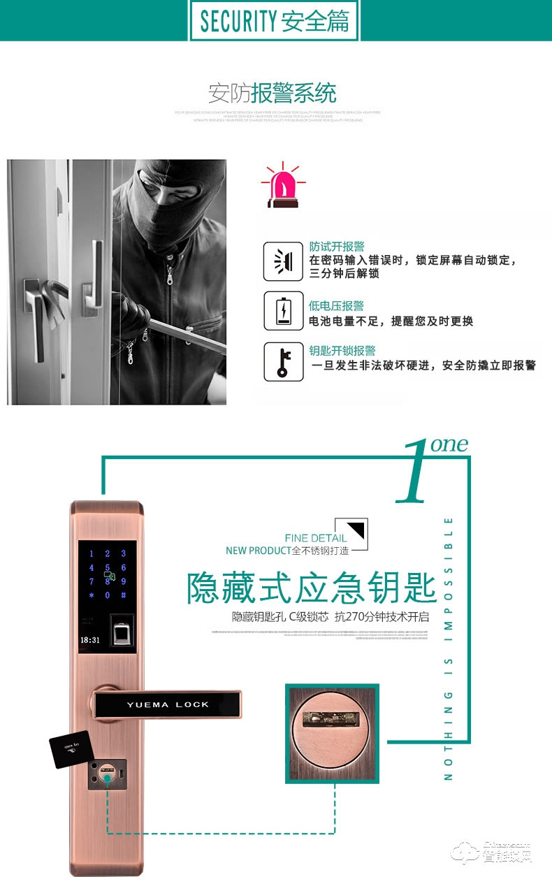 玥玛智能锁 FP-S2半导体指纹头智能密码锁