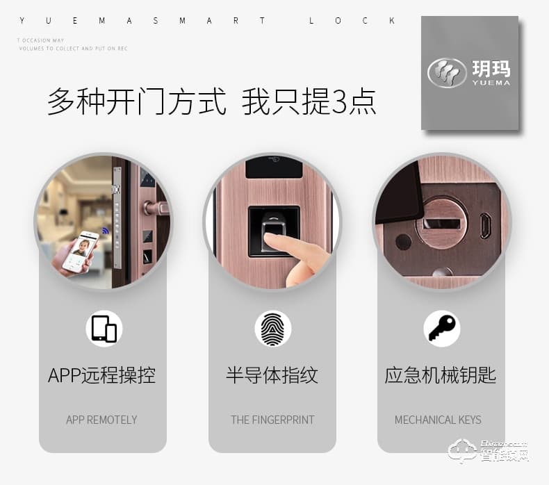 玥玛智能锁 FP-V510用防盗门锁智能门锁远程密码锁
