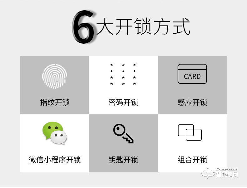 玥玛智能锁 FP6666家用半自动防盗门锁