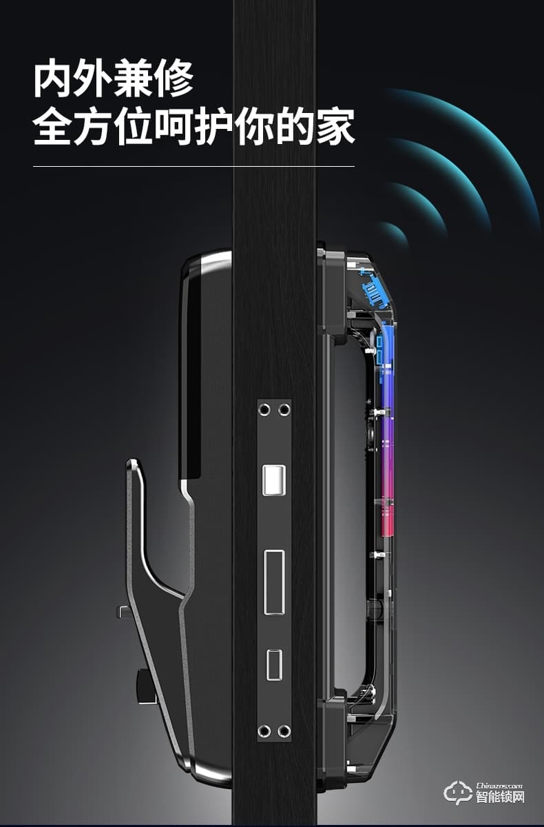 AOC智能锁 E6S全自动WIFI带摄像头远程监控可视对讲智能锁