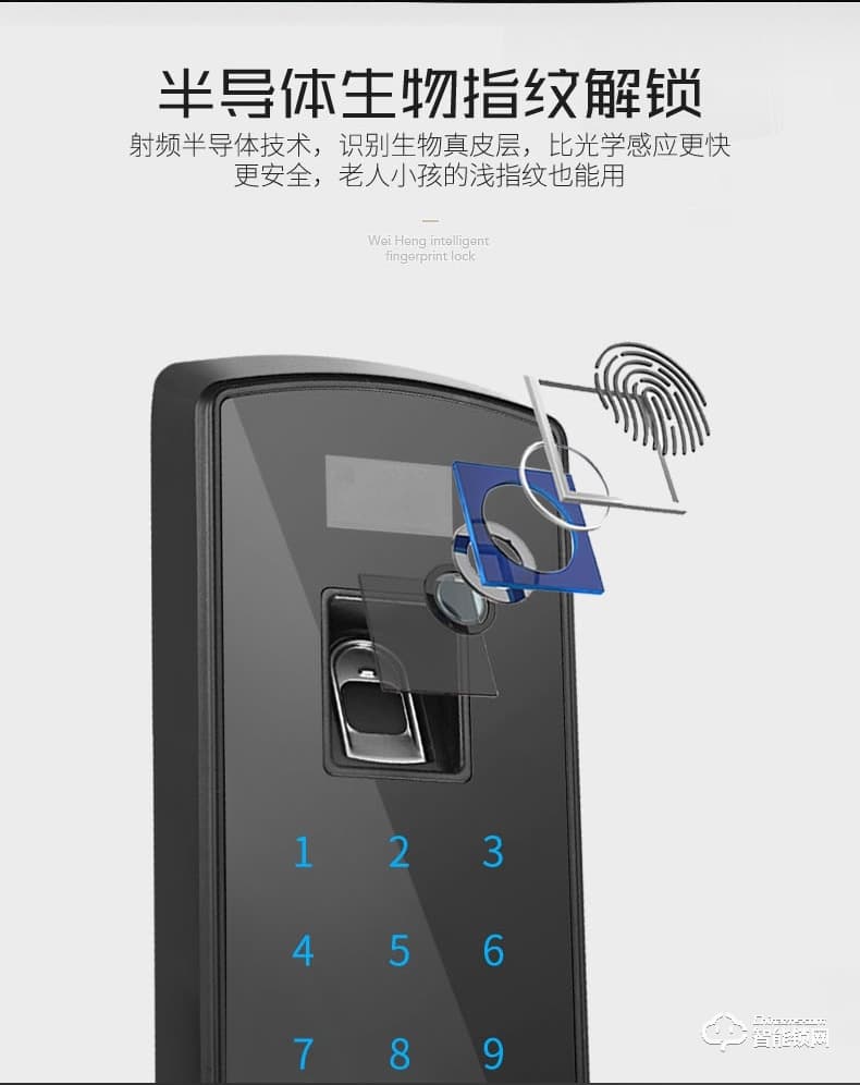 AOC智能锁 H5家用防盗门大门指纹锁电子锁