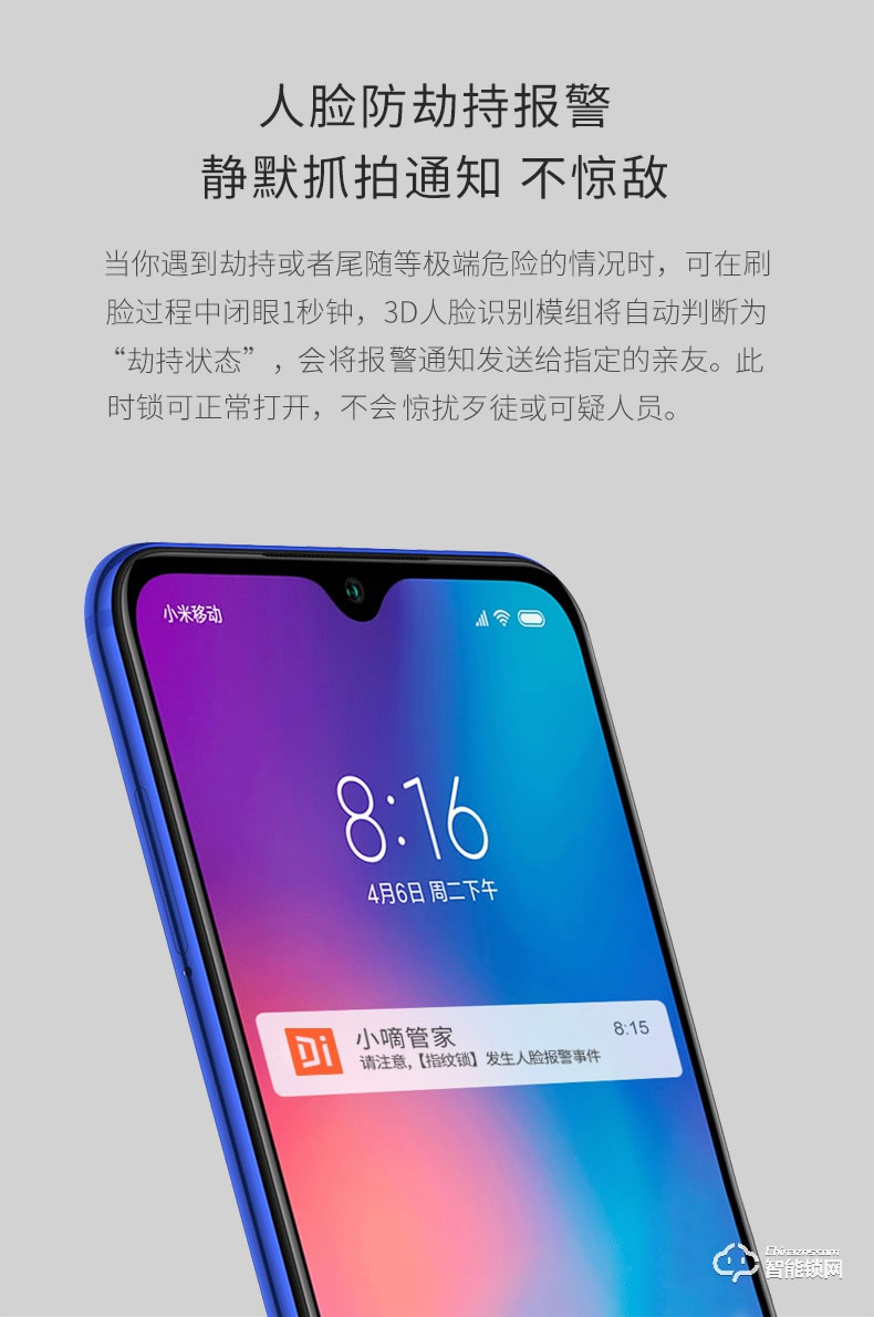 德施曼智能锁 R7人脸识别家用防盗智能指纹锁