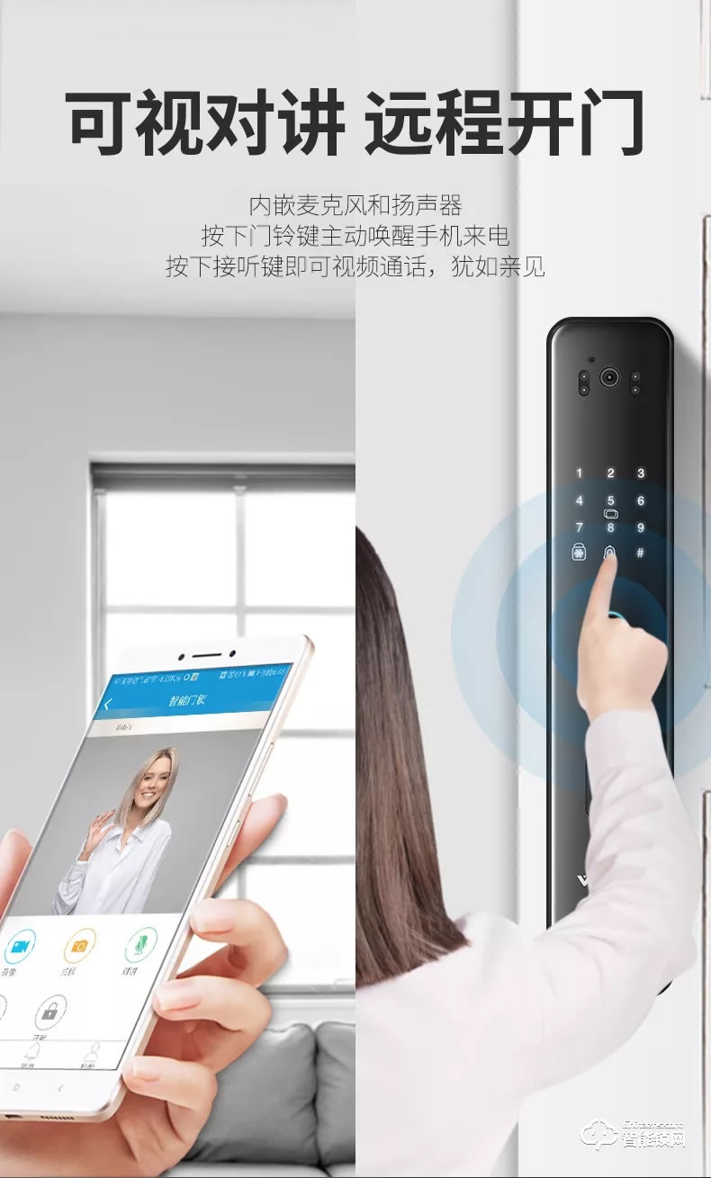 惠氏智能锁 R20全自动可视对讲远程开门智能锁