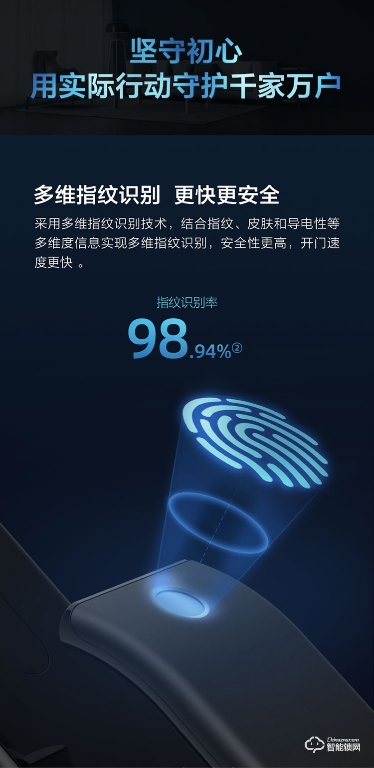 鹿客智能锁 P3推拉款智能指纹密码锁电子锁