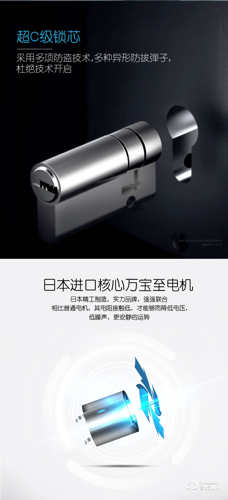 玺尔盾智能锁 S7防盗门指静脉密码智能锁