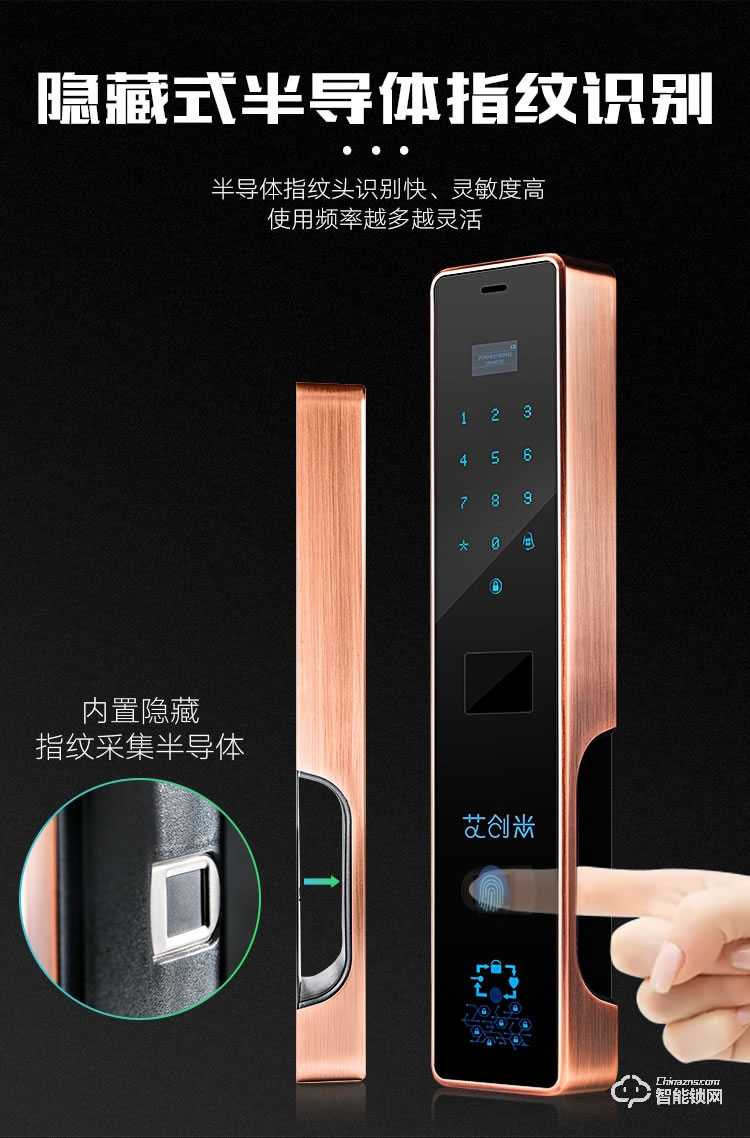 艾创米智能锁 F2全自动新款大门远程密码锁