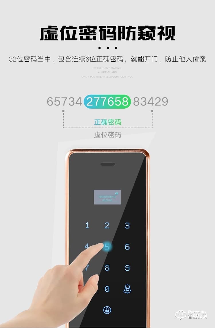 艾创米智能锁 F2全自动新款大门远程密码锁