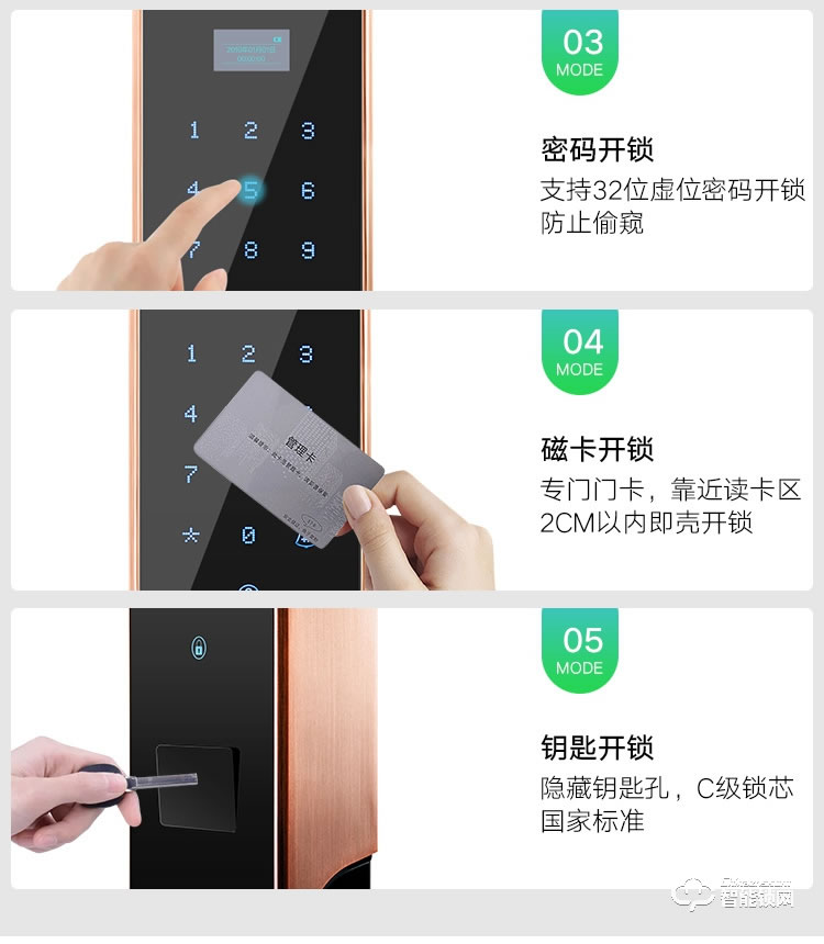 艾创米智能锁 F2全自动新款大门远程密码锁